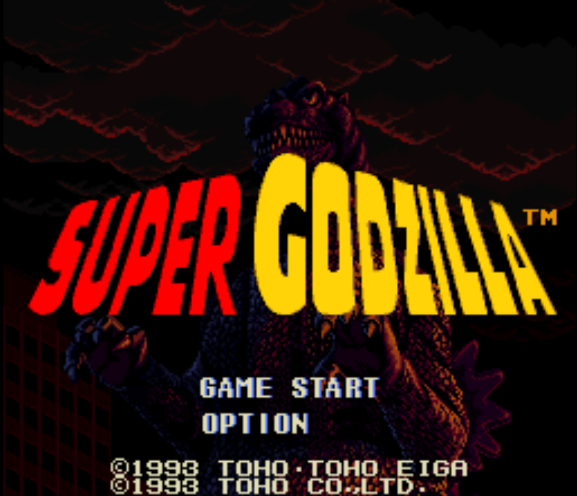 Super Godzilla Title Screen